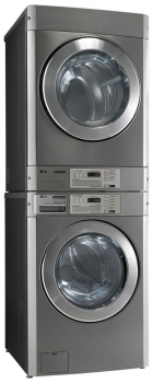 LG GIANT - gewerbliche Waschmaschine und Ablufttrockner als TURM - LP - 10kg